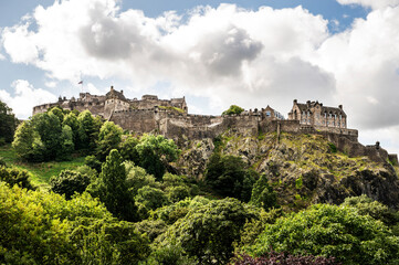 The Edinburgh Castle at the city of Edinburgh in Scotland, UK.
