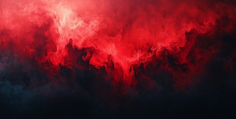 Crimson Nebula: A Dramatic Abstract of Red and Black Smoke