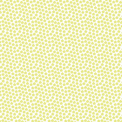 Bright yellow daisy seamless pattern on white, perfect for cheerful spring textiles, kids’ fabrics, wrapping paper, and vibrant decorative designs.