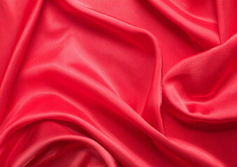 Obraz premium 赤のサテンの背景テクスチャ