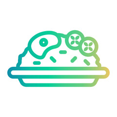 rice Line Gradient Icon