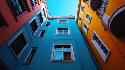 Vibrant Cityscape: A Symphony of Colors in Urban Architecture