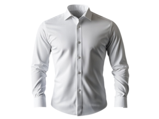 Realistic men's white dress shirt on black.
