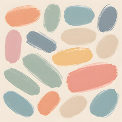 thick strokes with multicolored chalk on light beige paper, isolated and separate object