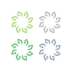 BOTANICAL BIO ECO NATURAL PRODUCT SIGN SYMBOL LOGO VECTOR ISOLATED ON WHITE