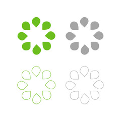 BOTANICAL BIO ECO NATURAL PRODUCT SIGN SYMBOL LOGO VECTOR ISOLATED ON WHITE