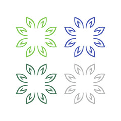 BOTANICAL BIO ECO NATURAL PRODUCT SIGN SYMBOL LOGO VECTOR ISOLATED ON WHITE