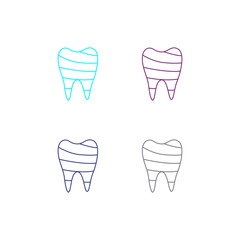 DENTAL CLINIC DENTIS SIGN SYMBOL LOGO VECTOR ISOLATED ON WHITE