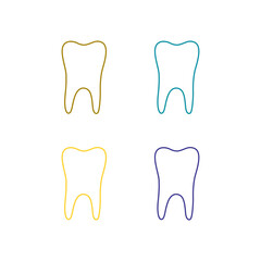 DENTAL CLINIC DENTIS SIGN SYMBOL LOGO VECTOR ISOLATED ON WHITE