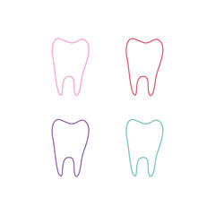 DENTAL CLINIC DENTIS SIGN SYMBOL LOGO VECTOR ISOLATED ON WHITE