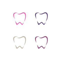 DENTAL CLINIC DENTIS SIGN SYMBOL LOGO VECTOR ISOLATED ON WHITE