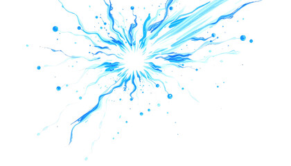 Naklejka premium blue energy impulse, crayon drawing, with white tones