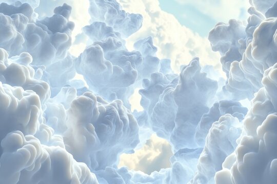 A single-engine plane soaring through a white cloudy sky, great for travel or adventure themes