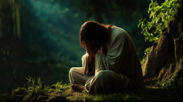 Jesus in the garden a night of prayer and reflection with his heavenly father amidst fatigue

