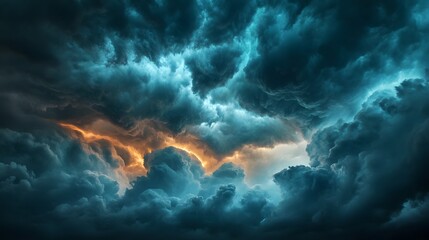 Dramatic Cloudscape Showing Intense Stormy Weather