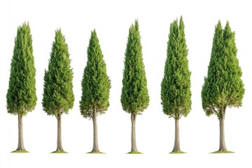 Row of trees standing close together