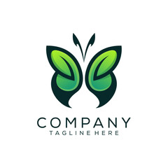 butterfly eco friendly logo design