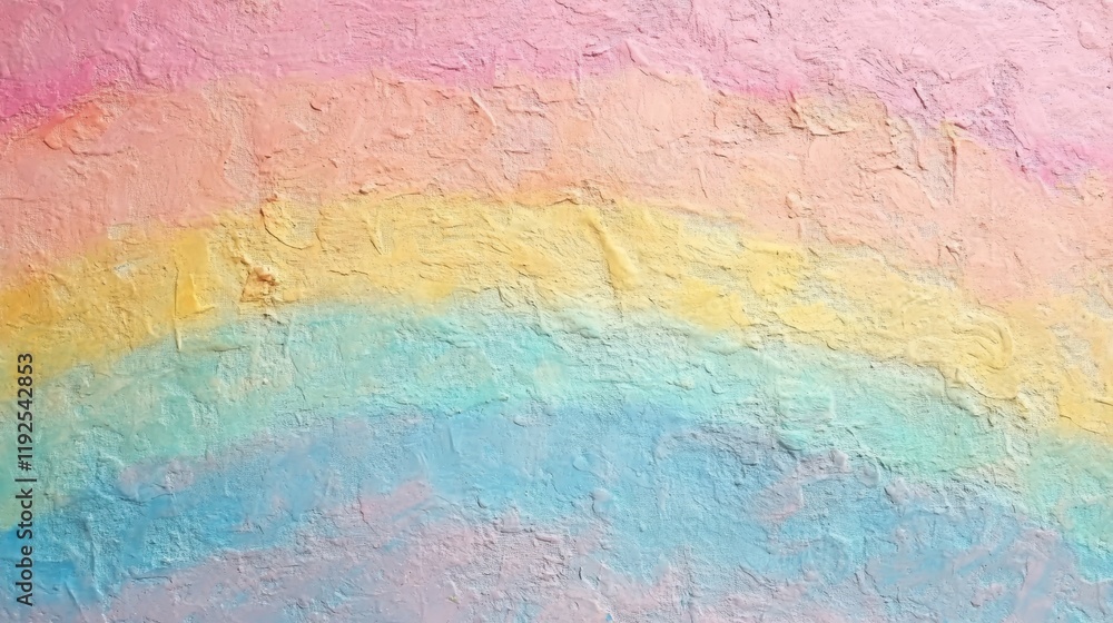 Poster pastel rainbow texture with soft color gradient and rough surface