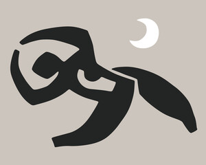 Quiet night enjoying the crescent moon