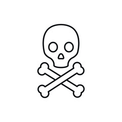Skull with bones icon.