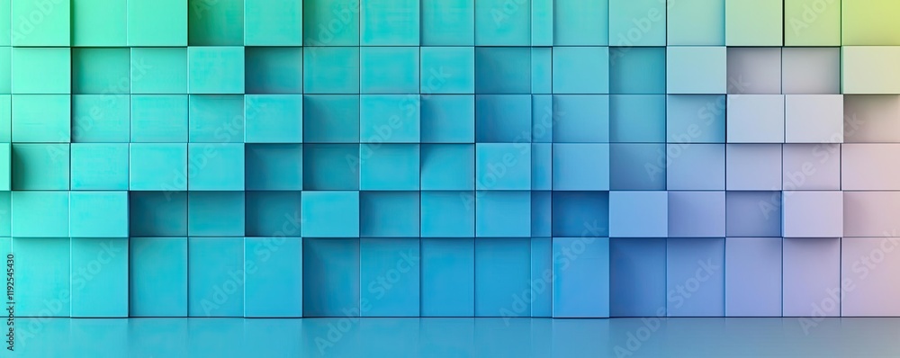 Poster symmetry gradient concept. colorful geometric blocks create a vibrant and modern digital background 