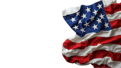 Celebrating freedom american flag display united states digital art minimalist design white background high-resolution aesthetic