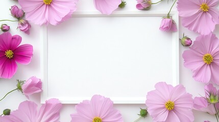 "Cosmos Blossom: A Floral Label for Your Message"