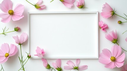"Cosmos Blossom: A Floral Label for Your Message"