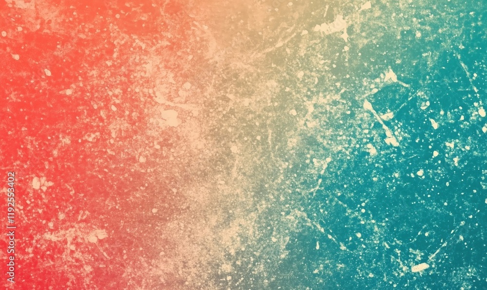 Aufkleber abstract textured background with gradient colors red and blue, featuring scratches and splatters