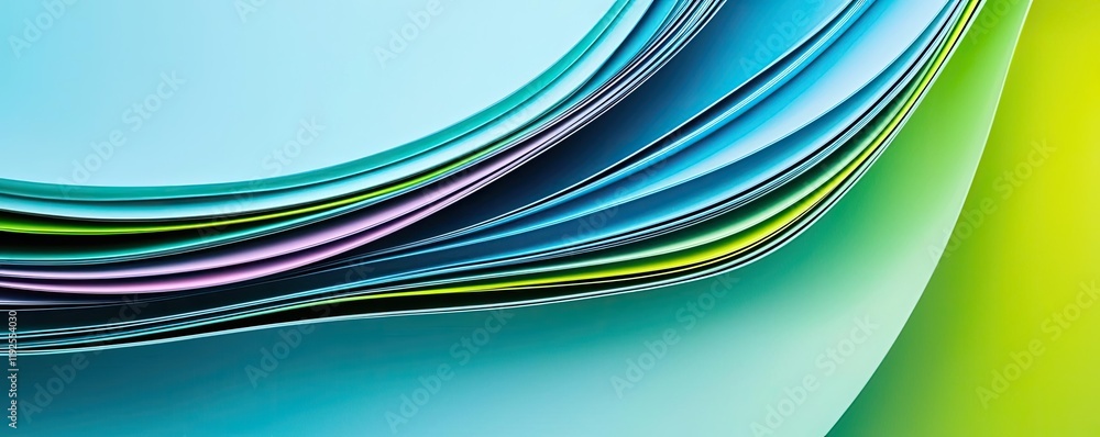 Poster vivid gradient idea. colorful layered paper sheets forming an abstract pattern, perfect for graphic 