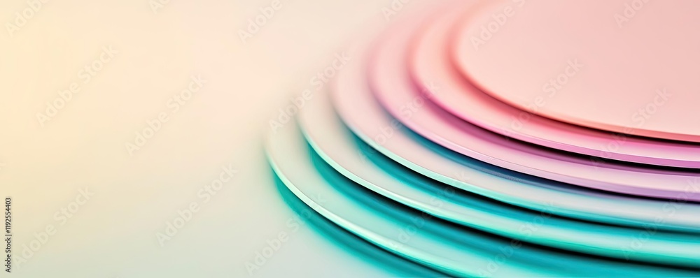 Poster symmetry gradient concept. colorful layered circles create a visually pleasing abstract background.