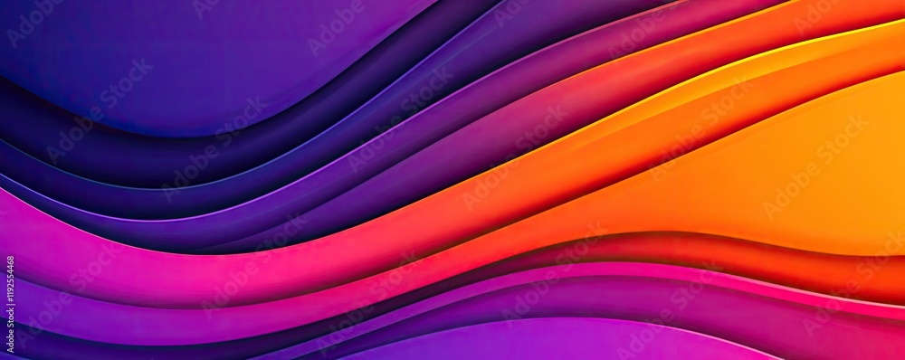 Poster vivid gradient idea. colorful abstract wave pattern design with smooth gradients and vibrant hues.