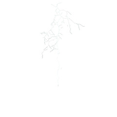 Dynamic lightning bolt against a crisp white backdrop, emphasizing energy and contrast in a minimalistic design