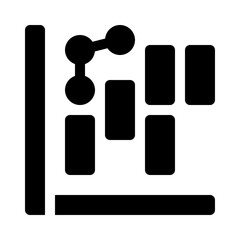 waterfall chart glyph icon