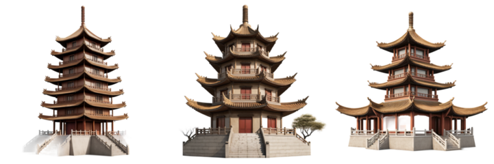  majestic pagodas showcasing traditional architecture