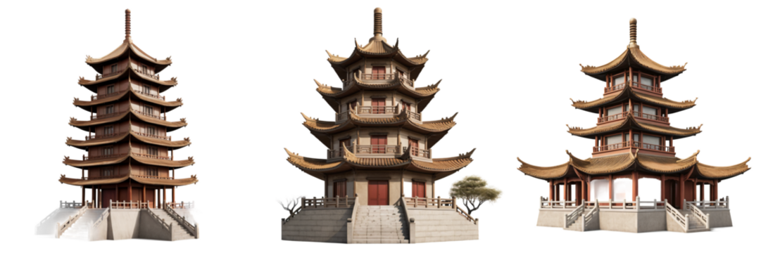  majestic pagodas showcasing traditional architecture