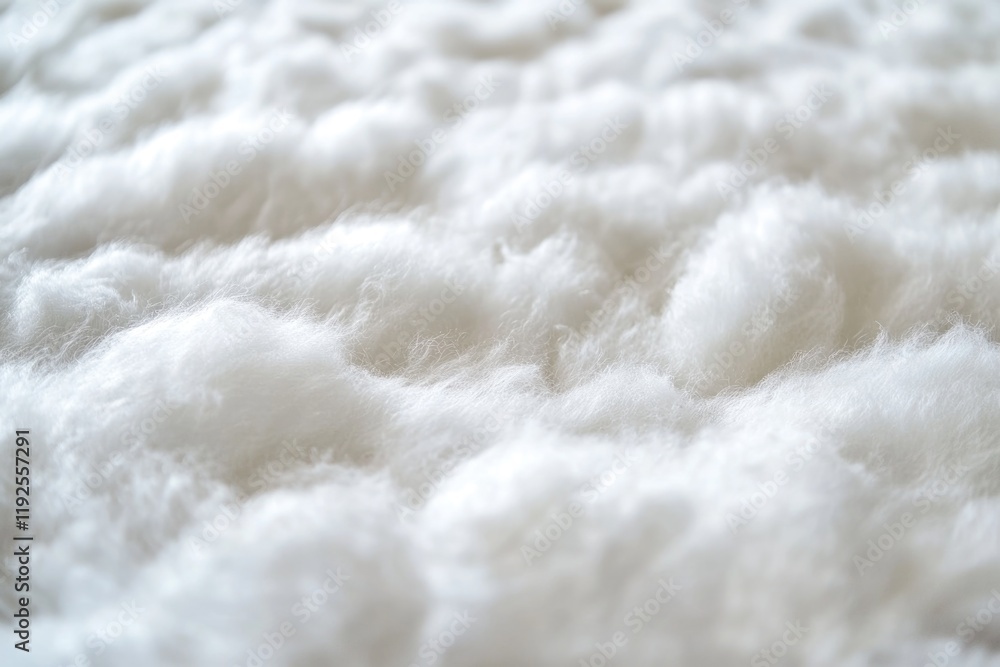 Poster a close-up shot of a pile of white wool, suitable for textile or craft-related uses
