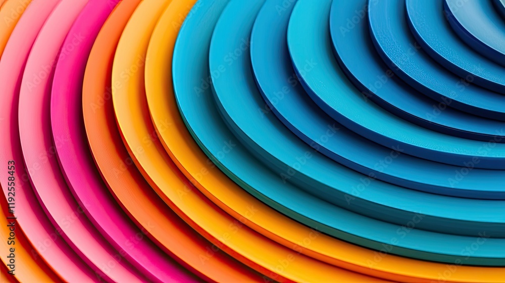 Poster vivid gradient idea. vibrant concentric circles in bold colors, creating a modern abstract design.