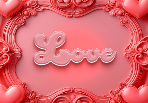Love Text Effect with AI Background