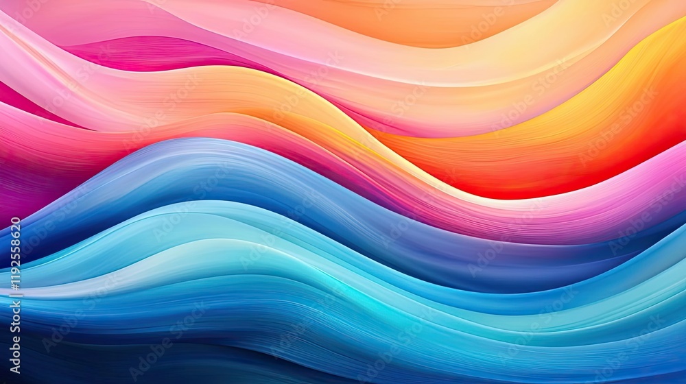 Poster vivid gradient idea. vivid abstract background with flowing waves in vibrant colors, perfect for cre