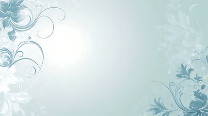 Elegant Light Blue Floral Background Design