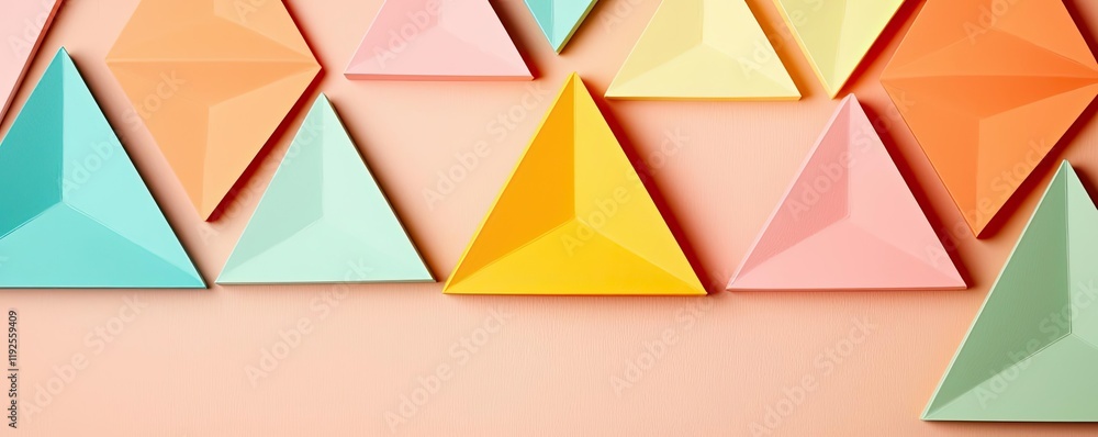 Poster vivid gradient idea. colorful geometric shapes arranged neatly for modern design projects.