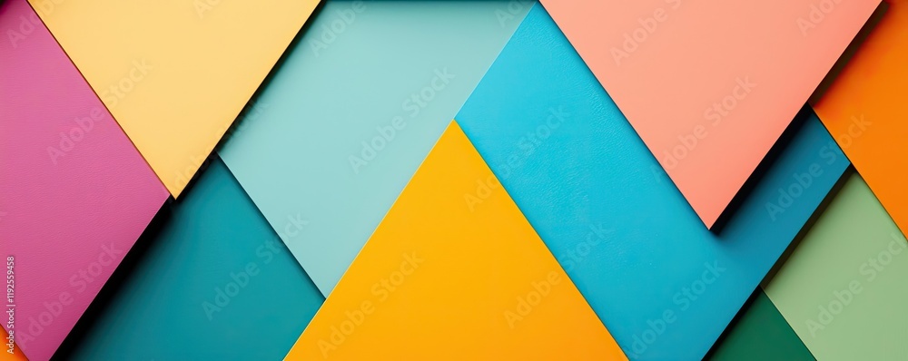 Poster vivid gradient idea. colorful geometric pattern with layered shapes for creative designs and backgro
