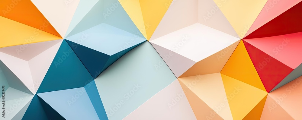 Poster vivid gradient idea. colorful geometric shapes create a vibrant abstract background for creative pro