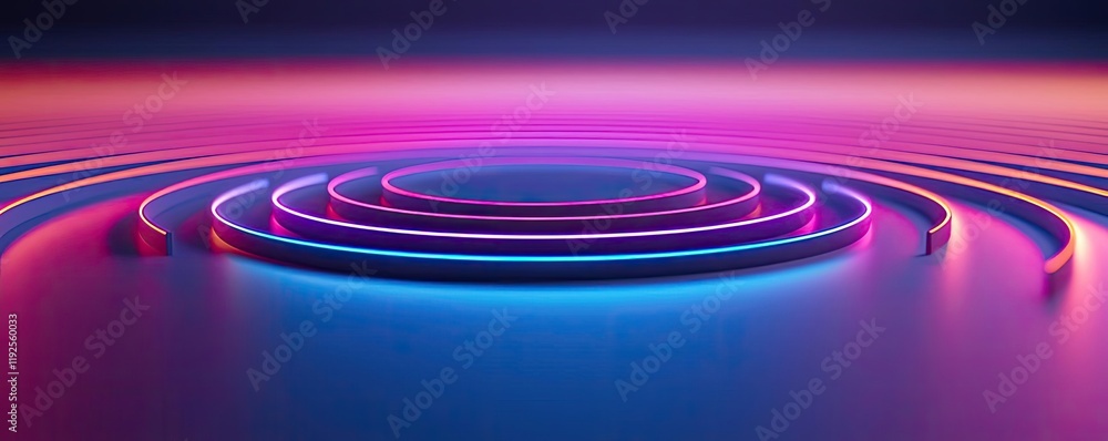 Poster vivid gradient idea. colorful concentric circles create a vibrant and modern abstract background.
