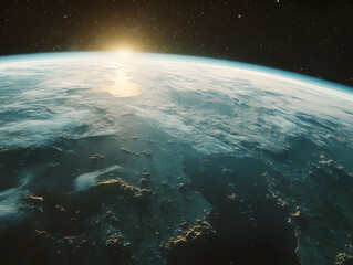 Fototapeta premium Earth’s Splendor: A Cosmic Perspective on Our Planet