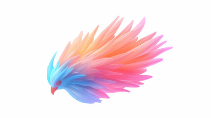Fototapeta premium Vibrant H5N1 Avian Virus Illustration, a colorful depiction showcasing the intricate structure and characteristics of the virus in a watercolor style.