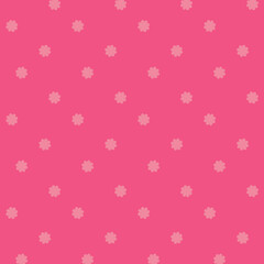 Hot pink seamless floral polka dot pattern with soft pink blooms, perfect for girly textiles, notebook covers, wrapping paper, and fun decorative uses.