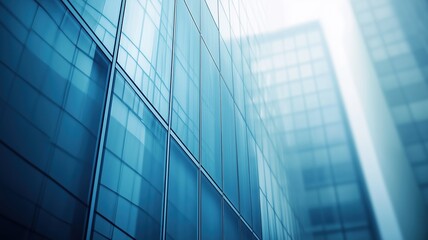 Modern Glass Buildings Reflect the Sky Above