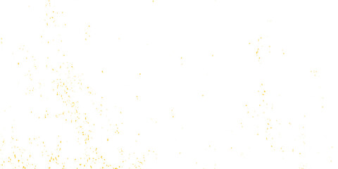 Luxury gold sparkle confetti glitter and zigzag ribbon falling down on transparent background. Vector illustration.
